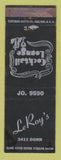 Matchbook Cover - Le Roy's Toledo? OH? WORN