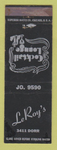Matchbook Cover - Le Roy's Toledo? OH? WORN