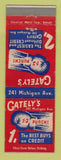 Matchbook Cover - Gately's Department Stores Detroit MI Boxing