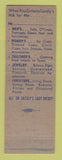 Matchbook Cover - Gately's Department Stores Detroit MI Boxing
