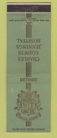 Matchbook Cover - Charles Godwin Jennings Hospital Detroit MI