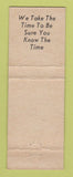 Matchbook Cover - Kingsley Watch Jewelry Repair Hazel Park MI WEAR