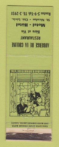 Matchbook Cover - Auberge De La Colline Levis QC WEAR
