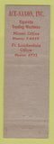 Matchbook Cover - WGBS News Radio Ace Saxon Vending Miami FL