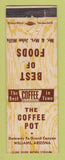 Matchbook Cover - The Coffee Pot Williams AZ WORN BACK