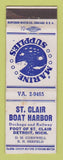Matchbook Cover - St Clair Boat Harbor Detroit MI WEAR