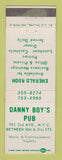 Matchbook Cover - Danny Boy's Pub New York City WEAR
