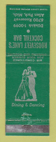 Matchbook Cover - Roosevelt Lanes Bowling Allen Park MI WEAR