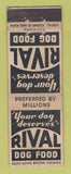 Matchbook Cover - Rival Dog Food WEAR