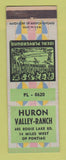 Matchbook Cover - Huron Valley Ranch Pontiac MI area