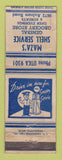 Matchbook Cover - Maza's Shell oil gas Detroit? MI WEAR