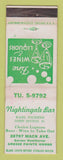 Matchbook Cover - Nightingale Bar Grosse Pointe Woods MI WEAR
