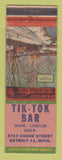 Matchbook Cover - Tik Tok Bar Detroit MI WEAR