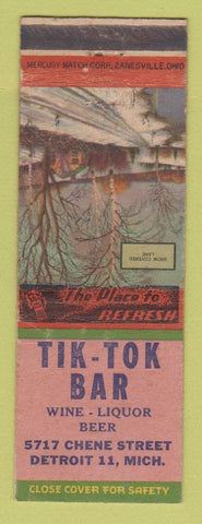 Matchbook Cover - Tik Tok Bar Detroit MI WEAR