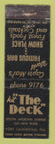 Matchbook Cover - The Deck Fort Lauderdale FL WEAR