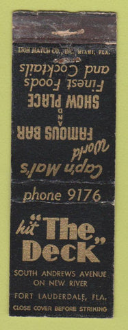 Matchbook Cover - The Deck Fort Lauderdale FL WEAR