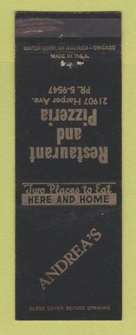 Matchbook Cover - Andrea's Restaurant Pizza Detroit MI