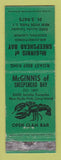 Matchbook Cover - McGinnis Restaurant New Hyde Park LI NY WORN