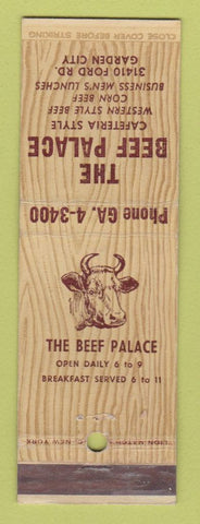 Matchbook Cover - The Beef Palace Restaurant Garden City MI