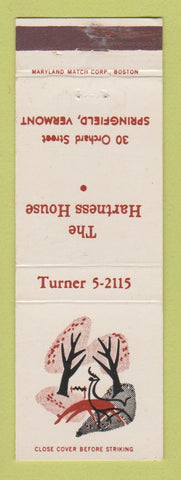 Matchbook Cover - Hartness House Springfield VT