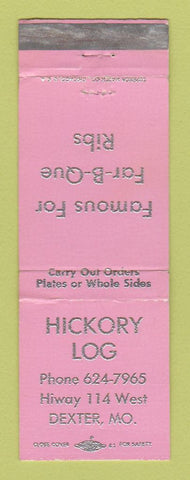Matchbook Cover - Hickory Log Dexter MO