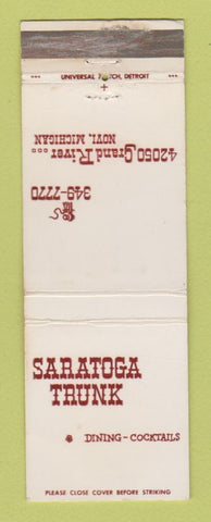 Matchbook Cover - Saratoga Trunk Restaurant Novi MI WEAR