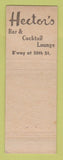 Matchbook Cover - Hector's Restaurants New York City