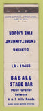 Matchbook Cover - Babalu Sage Bar Detroit MI WEAR