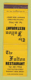 Matchbook Cover - The Fulton Restaurant Rahway NJ