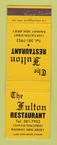Matchbook Cover - The Fulton Restaurant Rahway NJ