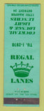 Matchbook Cover - Regal Lanes Bowling Detroit MI
