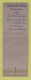 Matchbook Cover - Terrace Patio Restaurant Fort Lauderdale FL WEAR