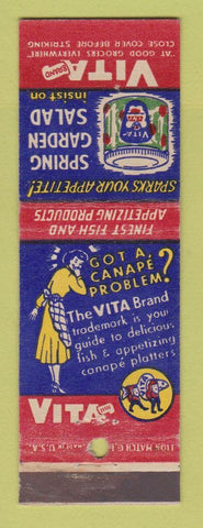 Matchbook Cover - Vita Spring Garden Salad Fish Products grocery