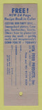 Matchbook Cover - Vita Spring Garden Salad Fish Products grocery