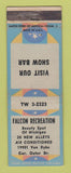 Matchbook Cover - Falcon Recreation Bowling Detroit MI