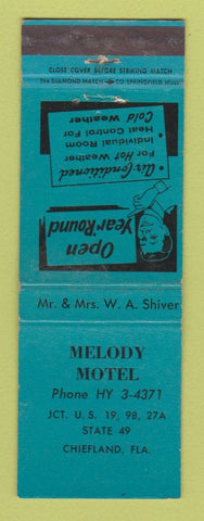 Matchbook Cover - Melody Motel Chiefland FL