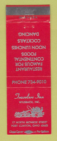 Matchbook Cover - Travelers Inn Wilsbach Port Clinton OH