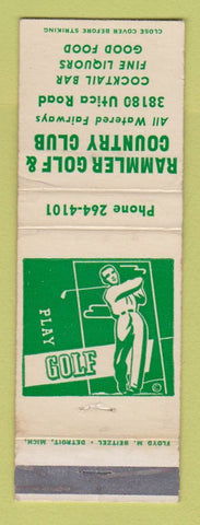Matchbook Cover - Rammler Golf Country Club Sterling Heights MI WEAR