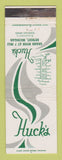 Matchbook Cover - Huck's Detroit MI