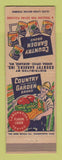 Matchbook Cover - Country Garden Brand Canned Vegetables Milwaukee WI
