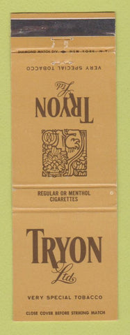 Matchbook Cover - Tryon Ltd Tobacco  Cigarettes