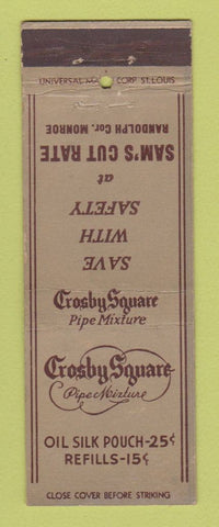Matchbook Cover - Crosby Square Pipe Tobacco Detroit MI?