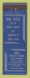 Matchbook Cover - The Esco Bar Detroit MI