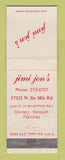 Matchbook Cover - Jimi Jon's Restaurant Detroit MI WEAR