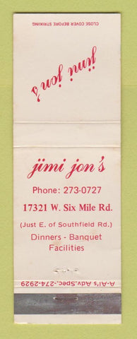 Matchbook Cover - Jimi Jon's Restaurant Detroit MI WEAR