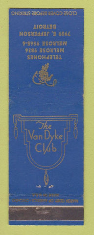 Matchbook Cover - The Van Dyke Club Detroit MI