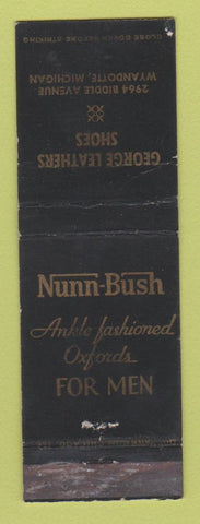 Matchbook Cover - Nunn Bush Men's Shoes George Leathers Wyandotte MI WEAR