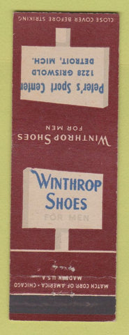 Matchbook Cover - Winthrop Shoes for Men Peter's Detroit MI