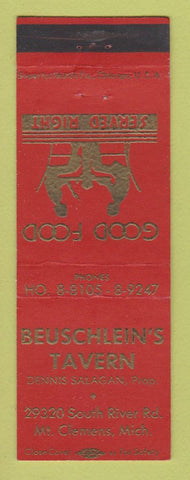 Matchbook Cover - Beuschlein's Tavern Mount Clemens MI