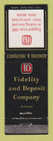 Matchbook Cover - Fidelity and Deposit Company Insurance WEAR